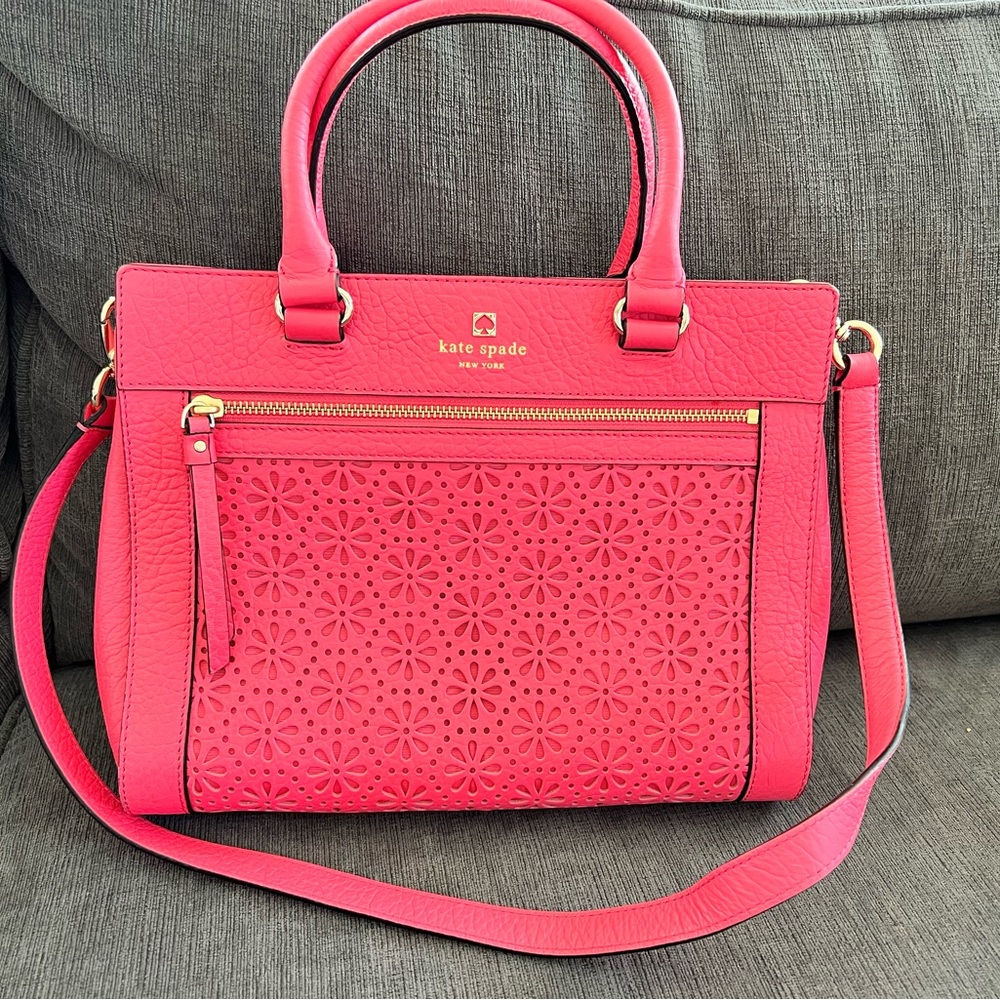 Kate Spade Coral Pebbled Leather shoulder bag